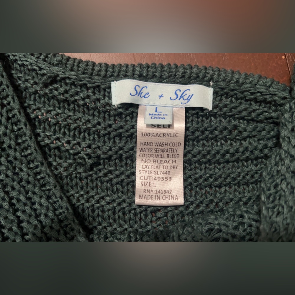 Emerald Green knitted sweater size Large